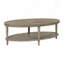 Table basse, ovale avec tablette