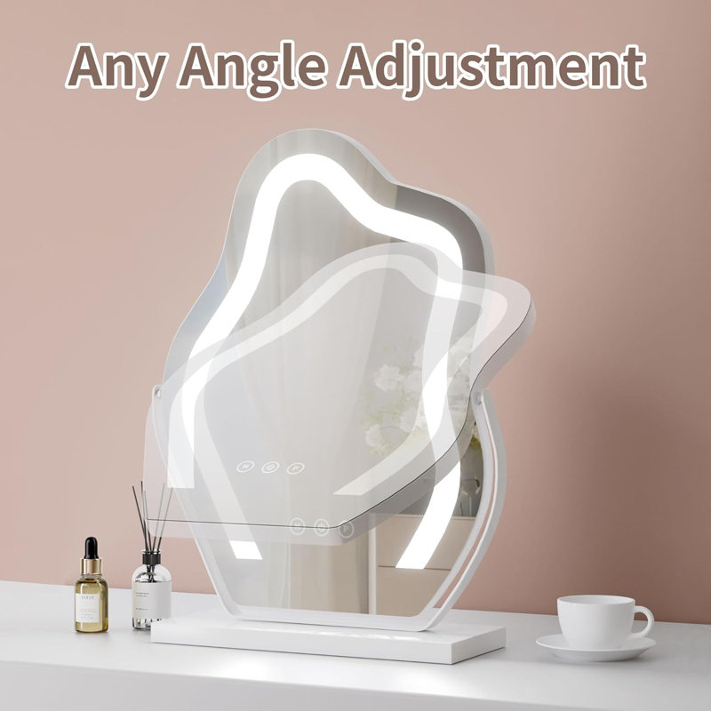 17″ Vanity Mirror with Lights Tabletop Cloud Shaped