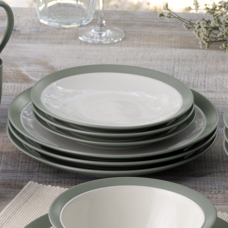 Noritake Colorwave Curve Dinner Plates 11", Green