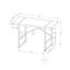 Bureau moderne pour usage domestique - plateau de table en stratifié naturel de 48 po et pieds en métal noir robuste, support de bureau contemporain de 49 po