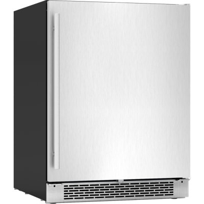 Zephyr Brisas 24" Wine Fridge & Beverage Refrigerator ADA Single Zone Under Counter - Mini Wine Cooler Cellars Small Beer Cabinet Drink Chiller Freestanding Stainless Steel Door - 8 bottles 98 cans
