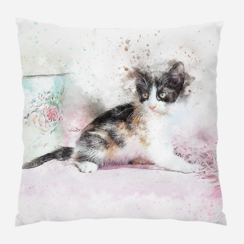 Outdoor Reversible Throw Pillow, Microsuede, Indoor