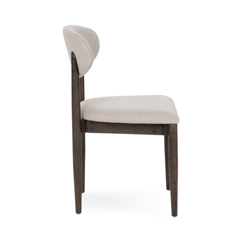 Tiber Upholstered Dining Chair, Toasted Brown