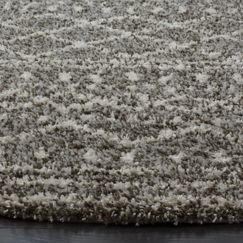 Develin Performance Geometric Rug, Square 8', Brown/Ivory