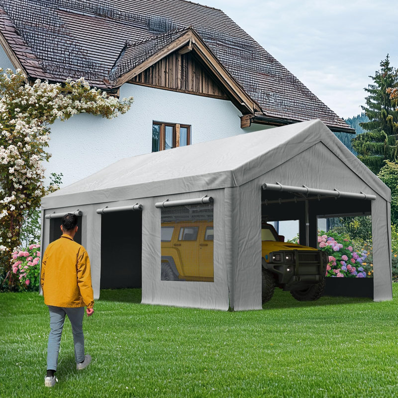 Abri d'auto imperméable pour l'extérieur de Quictent, Gris