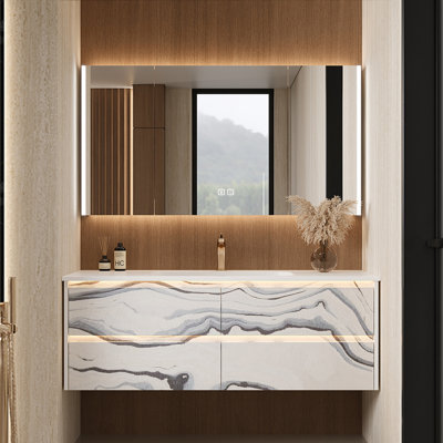 Simple modern bathroom cabinet