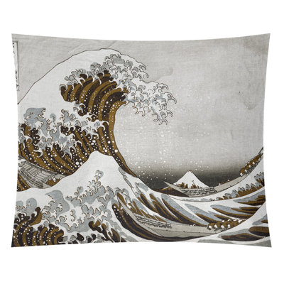 Tapisserie La Grande Vague en sépia