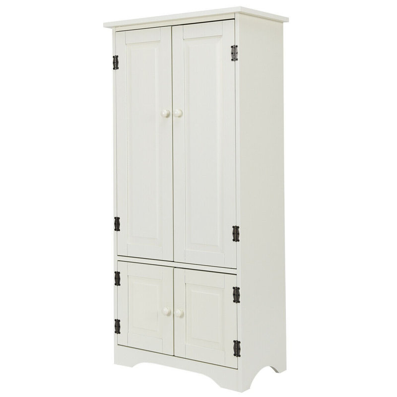 Carennac 123 cm H Standard Pantry / Tall Cabinet, White