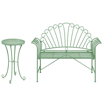 Bistro Set CAVINIA Metal Green