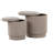 Ottoman Set In Light Brown Fabric