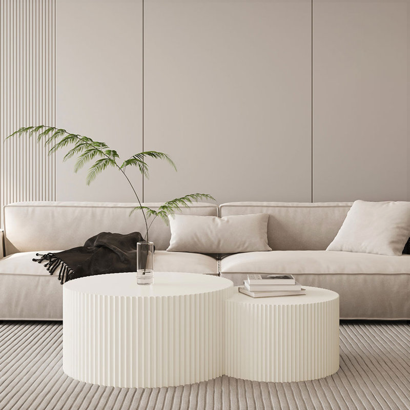 Table basse gigogne Drever, Beige