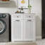 Armoire à linge avec 2 tiroirs et 2 paniers à linge amovibles