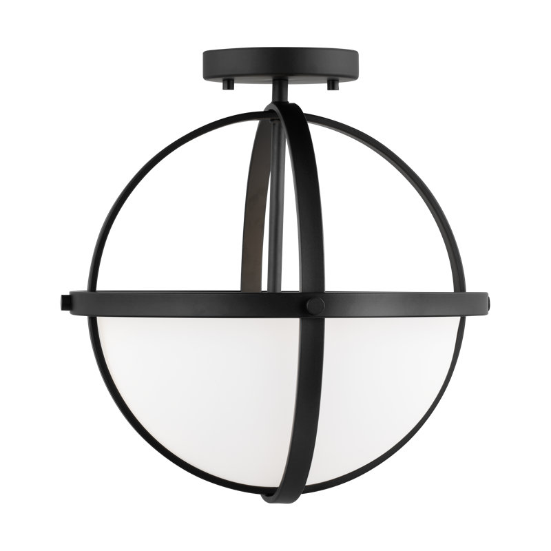 Luminaire suspendu sphérique à 2 lumières Balsamo, Nuit noire