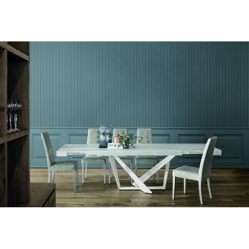 Karlin Extendable Metal Base Dining Table, Beaver, Vintage Brown, 75cm H x 240cm L x 90cm W
