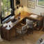 Bureaux en bois massif en L noyer-107938148-107938150