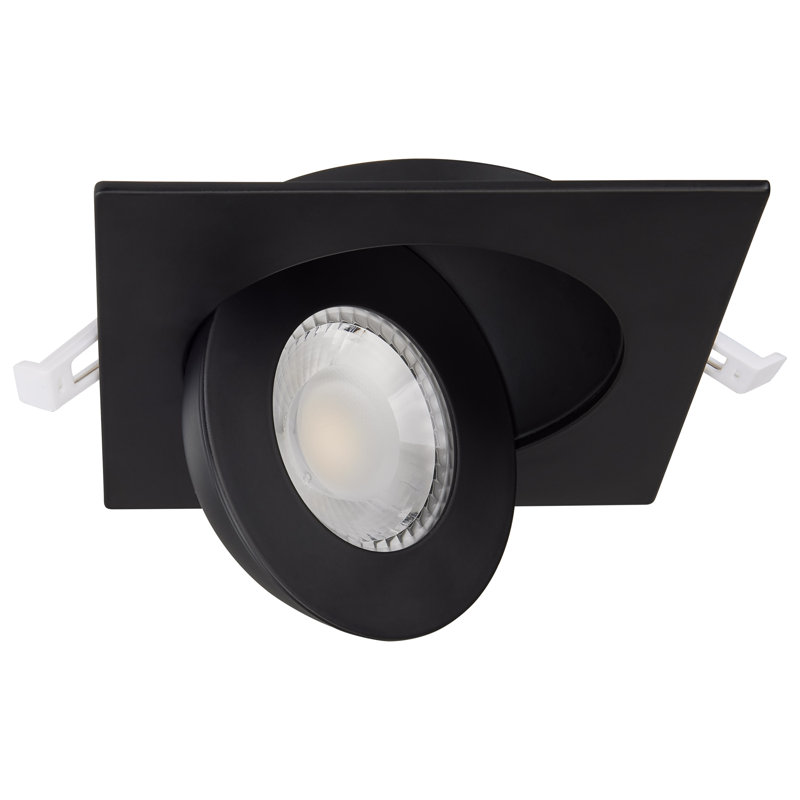 4" Ultra Slim Selectable CCT New Construction LED Canless Recessed Lighting Kit, Black