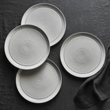Staub Ceramic Dinnerware 4-Pc 10-Inch Dinner Plate Set - White Truffle