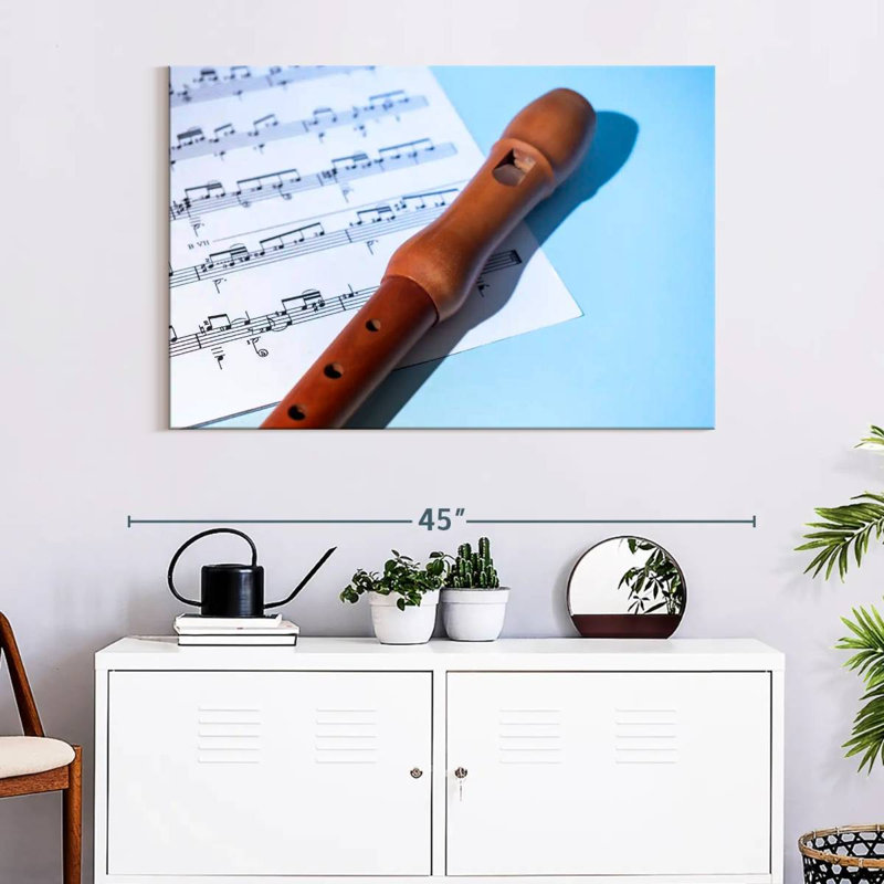 Wooden Recorder, 26" H x 39" W