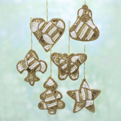 Ensemble de 6 pièces de noël dans un ensemble d’ornement en forme de fêtes à billes