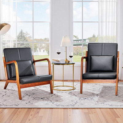 Ensemble de 2 fauteuils d'appoint Mid-Century Coffee