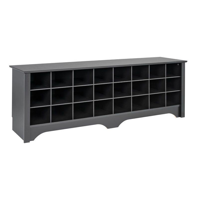 24 Pair Shoe Storage Cabinet, Black
