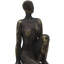Jordann Augustonia Statuary, 15-inch Resin and Stainless Steel Figurine and Sphere, Modern Home Decor