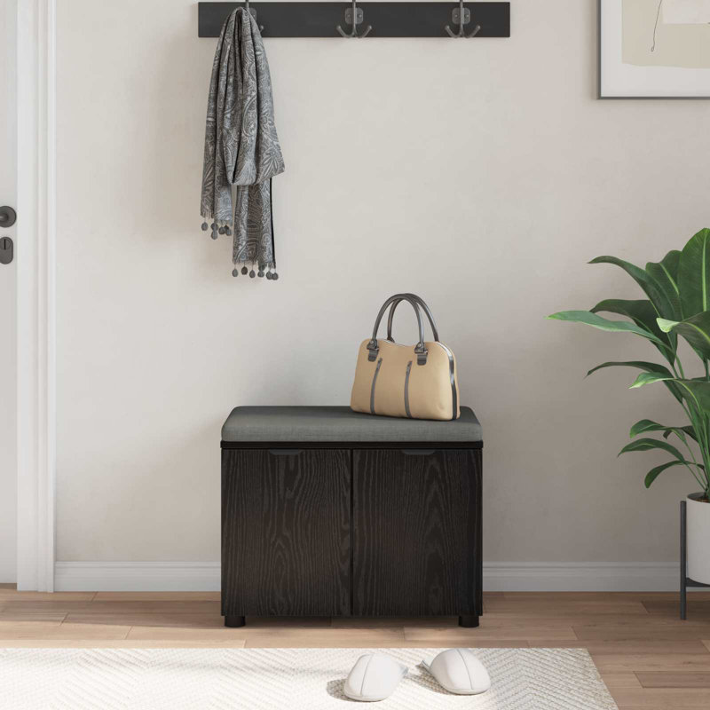 Storage Bench, Black Oak, 46cm H x 60cm W x 38cm D
