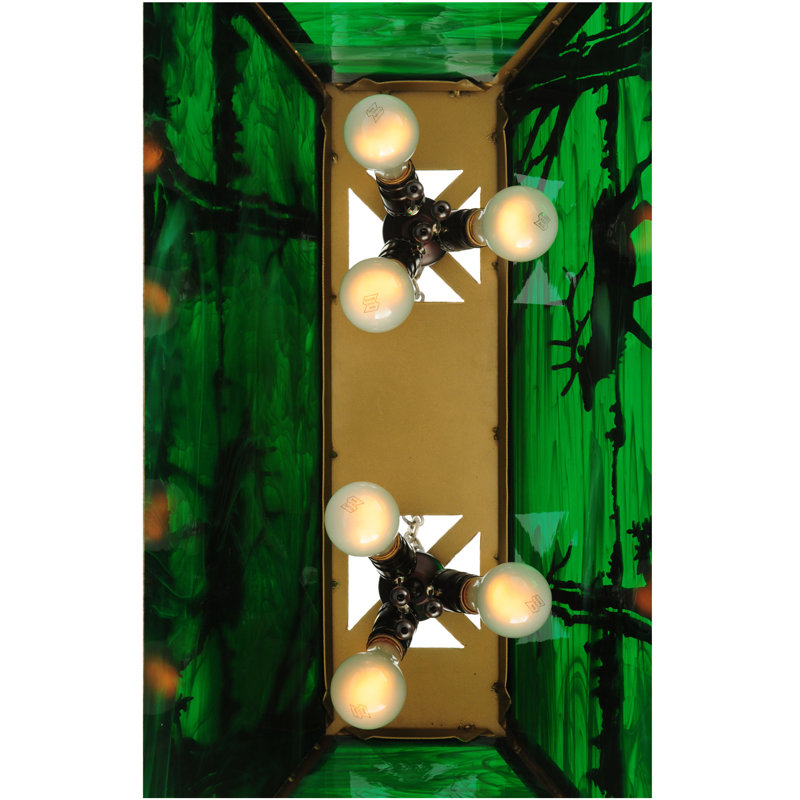 Luminaire suspendu géométrique pour table de billard 6 lumières Old Forge