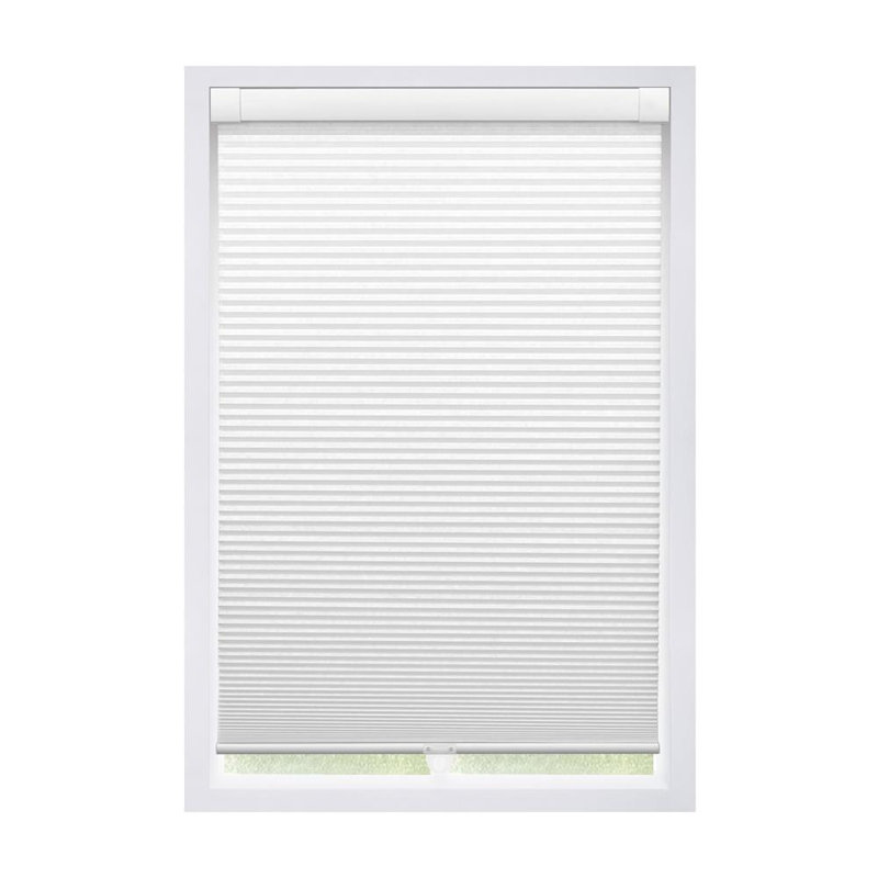 Store alvéolaire occultant No Drill EZ Grip, blanc, l 40 po x H 64 po, White, 40" W x 64" H
