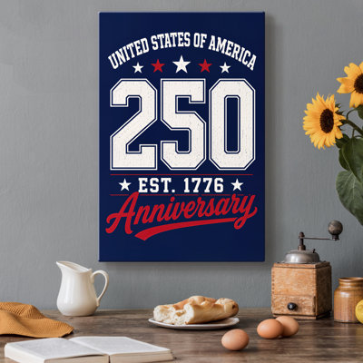 Varsity Anniversary Crest-Gallery Wrapped Canvas - Ready to Hang