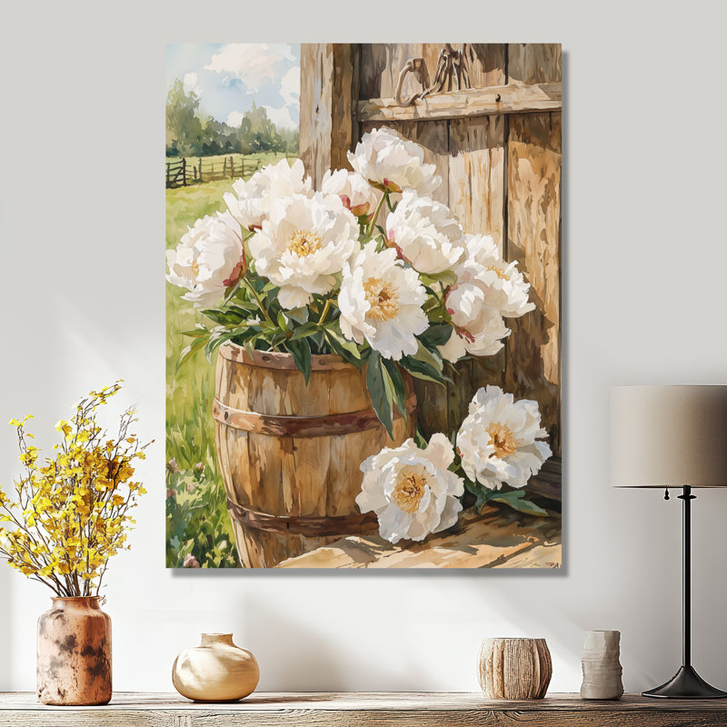Bartlette - Floral Wall Art, Ne s'applique pas, Toile tendue, H 20 po x l 12 po