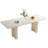 Abishan 78.97" Modern Rectangle Cream White Dining Table for Kitchen, Bar, Living Room-256947268-253267583