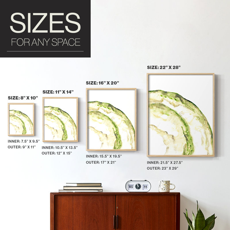 Lichen Halo VI Framed Print - Solid Wood, 11" H x 9" W