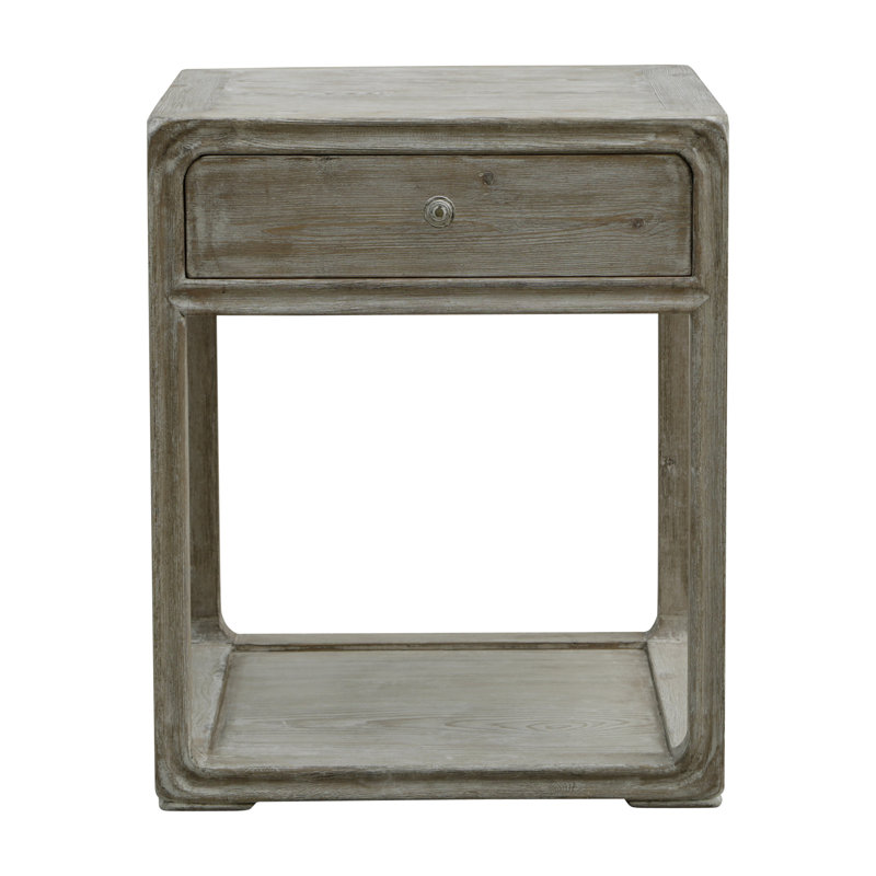 Valverde End Table, Weathered White Wash