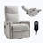 Heat Massage Manual Recliner Chair With Rocker And Swivel In Fabric For Living Room-606437419