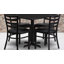 Ensemble de table carrée en stratifié 36 "avec base en X et 4 chaises en métal Lomonaco-224940682