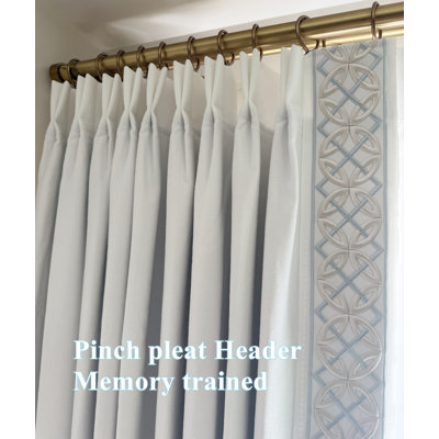 Arabella Cotton Blend Curtain Pair (Set of 2) with Blackout Lining
