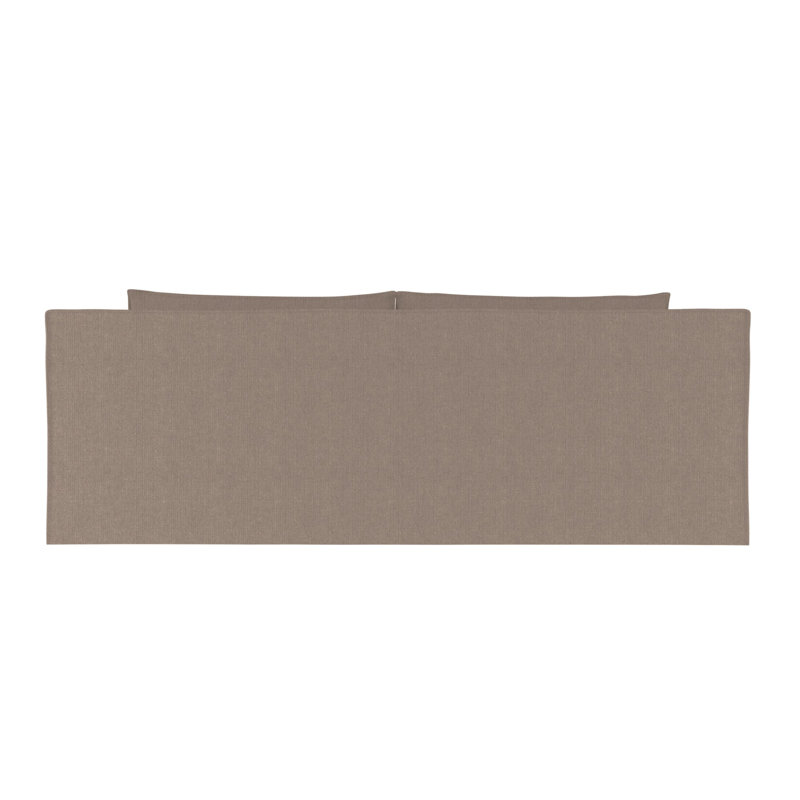 Mulberry Square Track-Arm Daybed with Flange Seam, Box Weave Linen Pumice, Weathered
