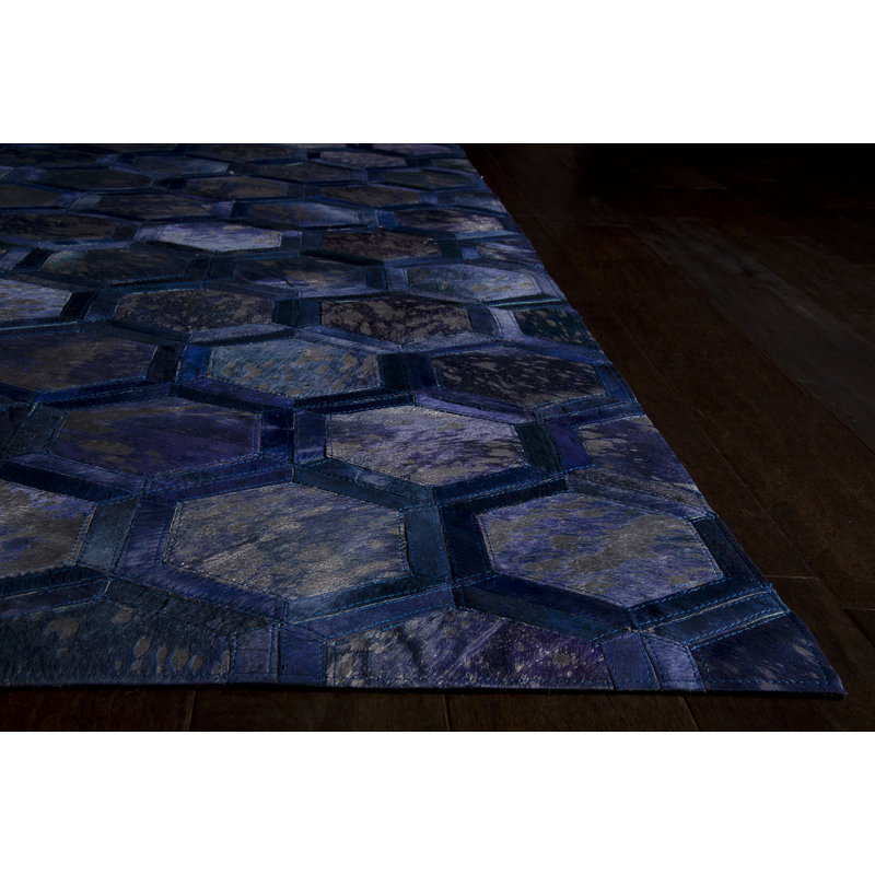 City Chic Leather Geometric Area Rug, Rectangle 8' x 10'
