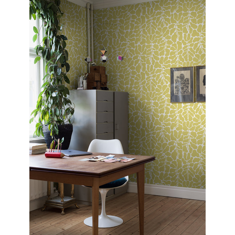 Boråstapeter My Secret Garden Wallpaper, Yellow/White