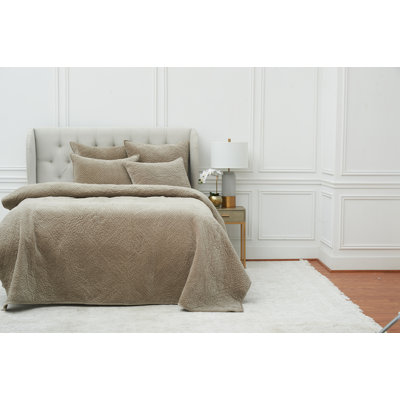 Beige Cotton Reversible Quilt