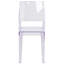 Chaise d'appoint empilable transparente Bralynne (ensemble de 4)
