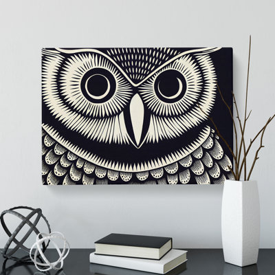 Mind Bending Owl Abstract - Wrapped Canvas