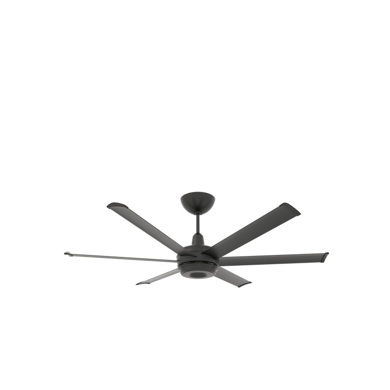 Es6 Smart Downrod Ceiling Fan, Black, 60 inches