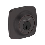 Soft Square Deadbolt Patio Deadbolt in Lifetime (PVD) Polished Brass