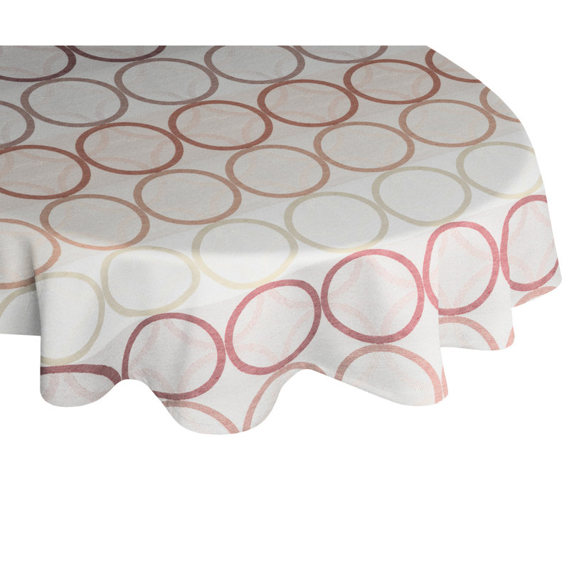 Deguzman Tablecloth, Pink/Brown/Grey