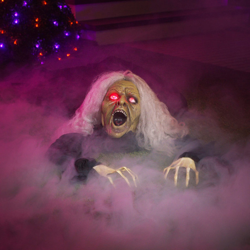 18" Halloween Zombie Decor with Sound & LED Eyes