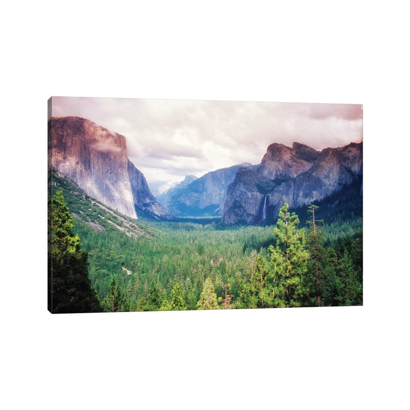 Yosemite Valley Scenic From Tunnel View, California by George Oze - Wrapped Canvas Print, 20.32 cm H x 30.48 cm W