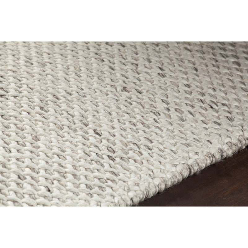 Tapis blanc en laine tissé à la main Sylvan Authentic, 5 pi x 7 pi 6 po
