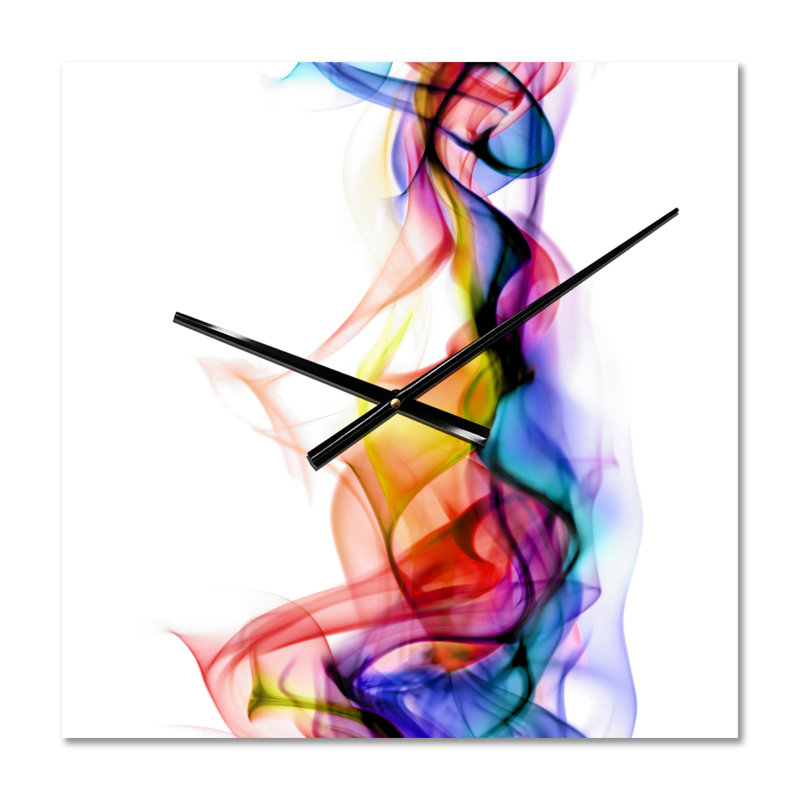 Fumée abstraite - horloge murale moderne, Très grand
